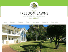 Tablet Screenshot of freedomlawns.com.au